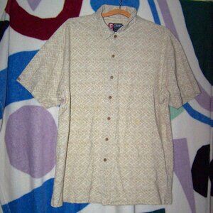 Vintage Ralph Lauren Chaps Beige Button Down Short Sleeve Shirt